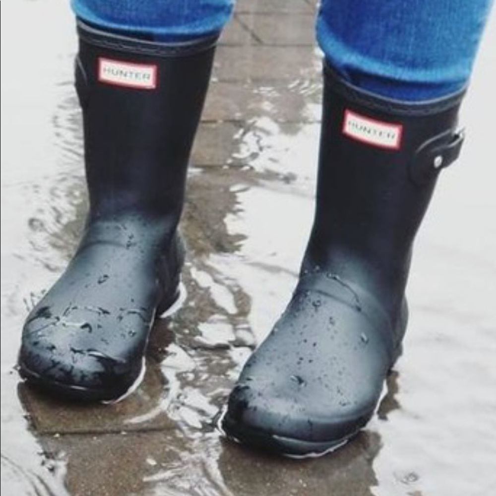 ISO BLACK Size 10 Short Matte Hunter Boots